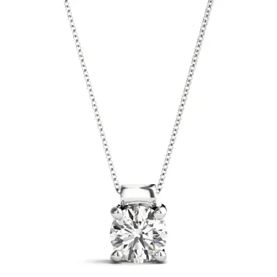 Rolled Bail Lab Diamond Solitaire Necklace (3/4 ct. tw.)